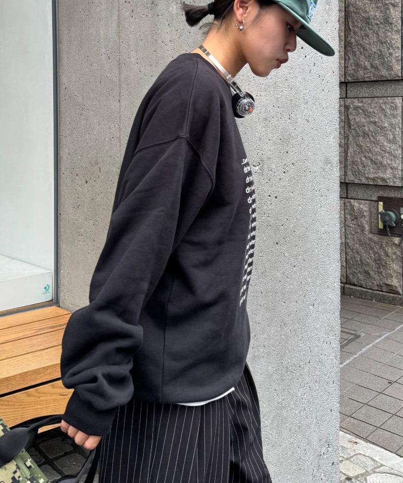 【WEB限定】【UNISEX】メッセージロゴ裏毛スウェット