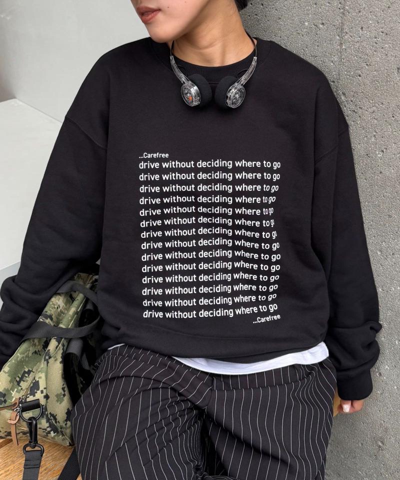 【WEB限定】【UNISEX】メッセージロゴ裏毛スウェット