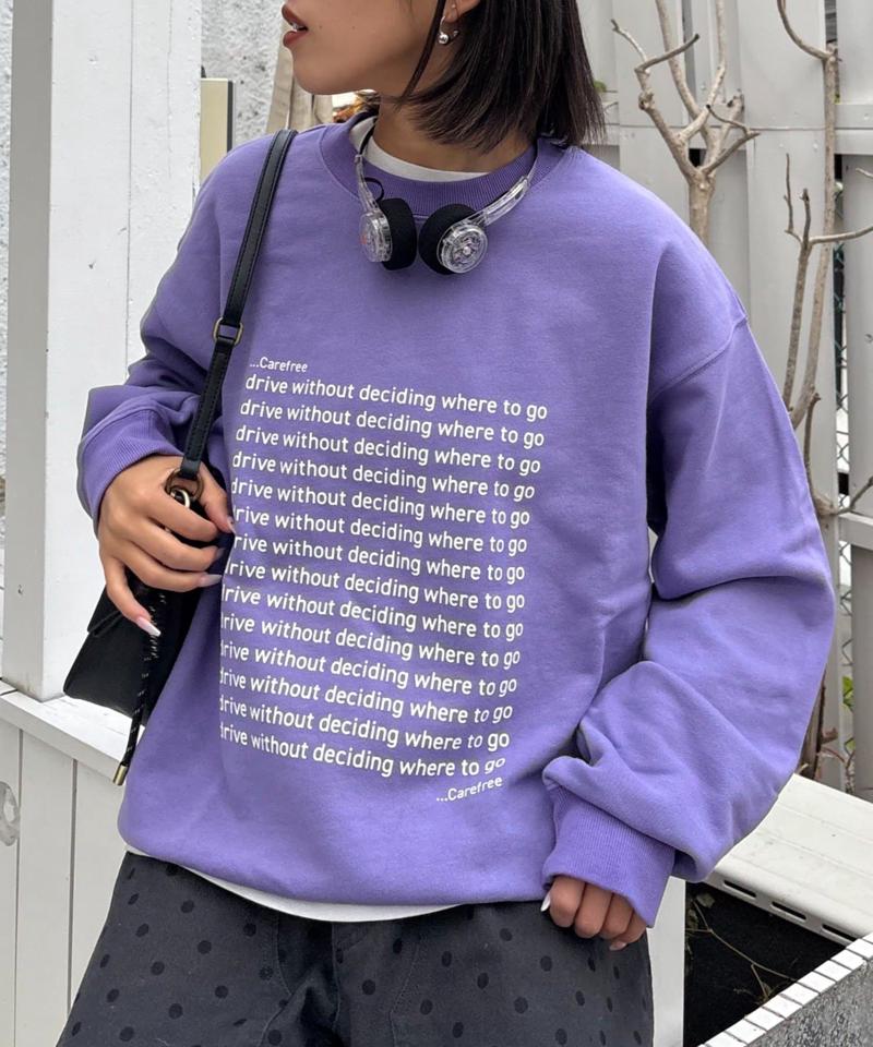 【WEB限定】【UNISEX】メッセージロゴ裏毛スウェット