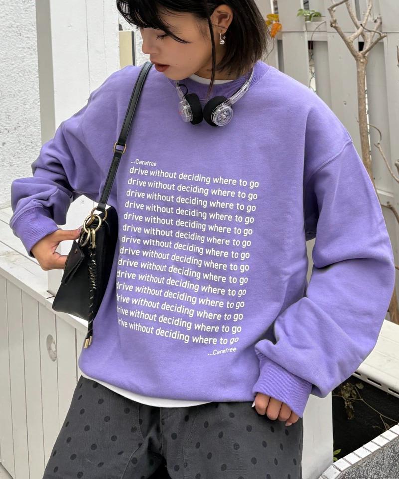 【WEB限定】【UNISEX】メッセージロゴ裏毛スウェット