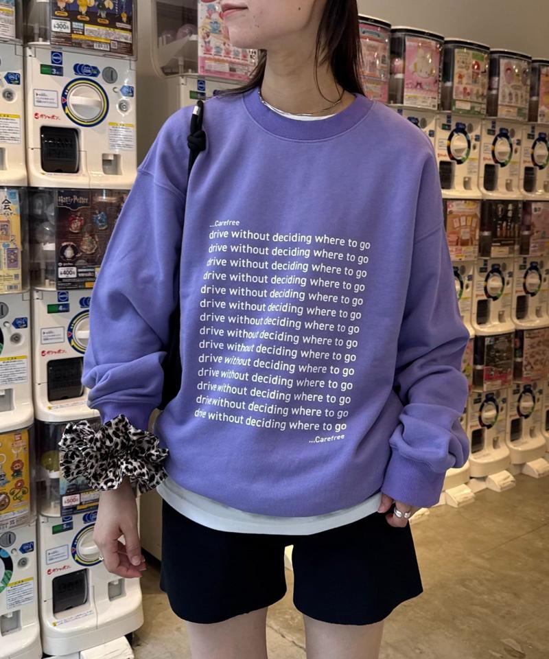 【WEB限定】【UNISEX】メッセージロゴ裏毛スウェット