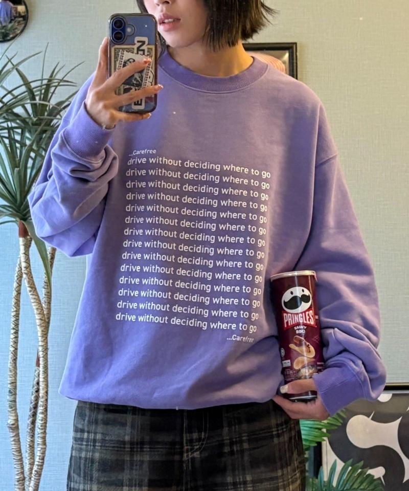 【WEB限定】【UNISEX】メッセージロゴ裏毛スウェット