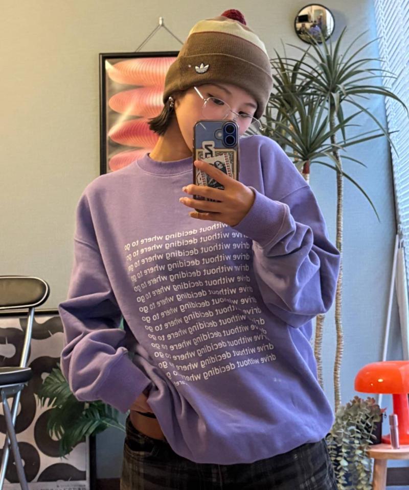 【WEB限定】【UNISEX】メッセージロゴ裏毛スウェット