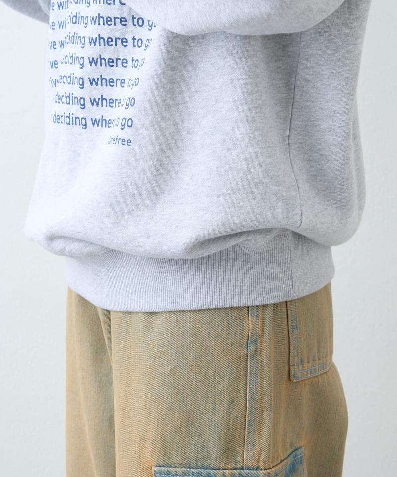 【WEB限定】【UNISEX】メッセージロゴ裏毛スウェット