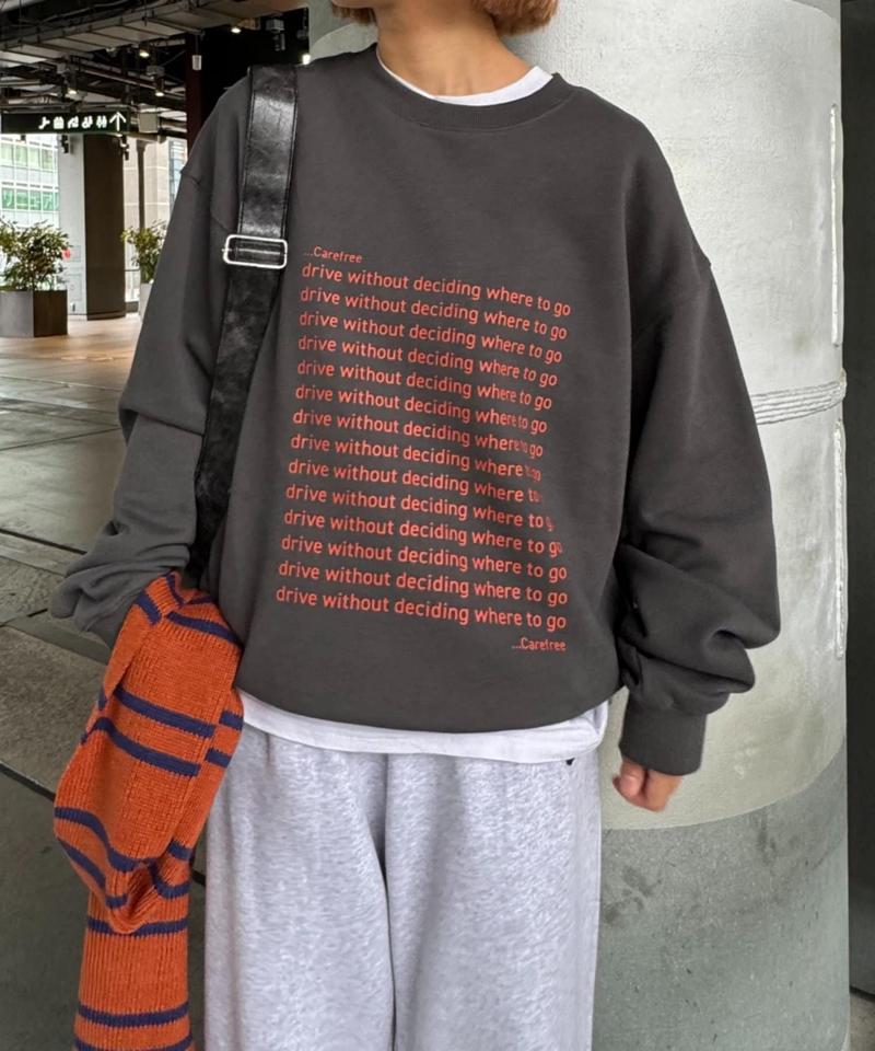 【WEB限定】【UNISEX】メッセージロゴ裏毛スウェット