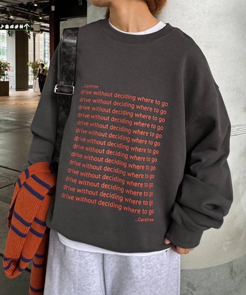 【WEB限定】【UNISEX】メッセージロゴ裏毛スウェット