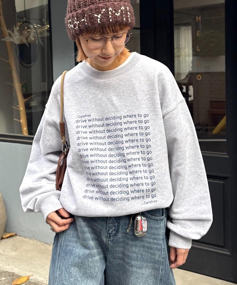 【WEB限定】【UNISEX】メッセージロゴ裏毛スウェット