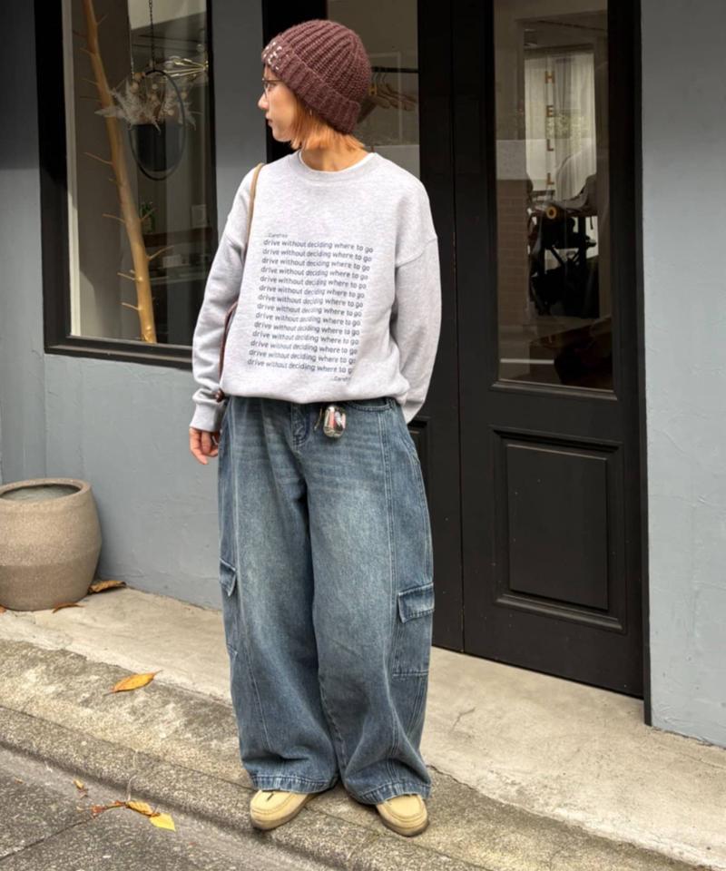 【WEB限定】【UNISEX】メッセージロゴ裏毛スウェット