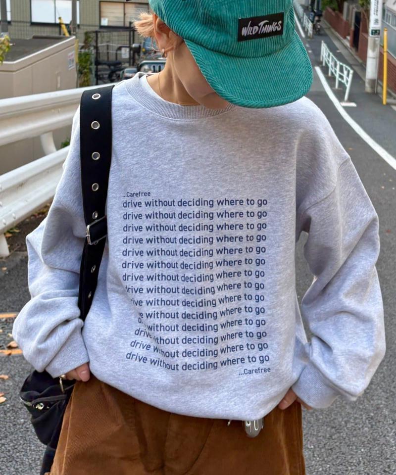 【WEB限定】【UNISEX】メッセージロゴ裏毛スウェット