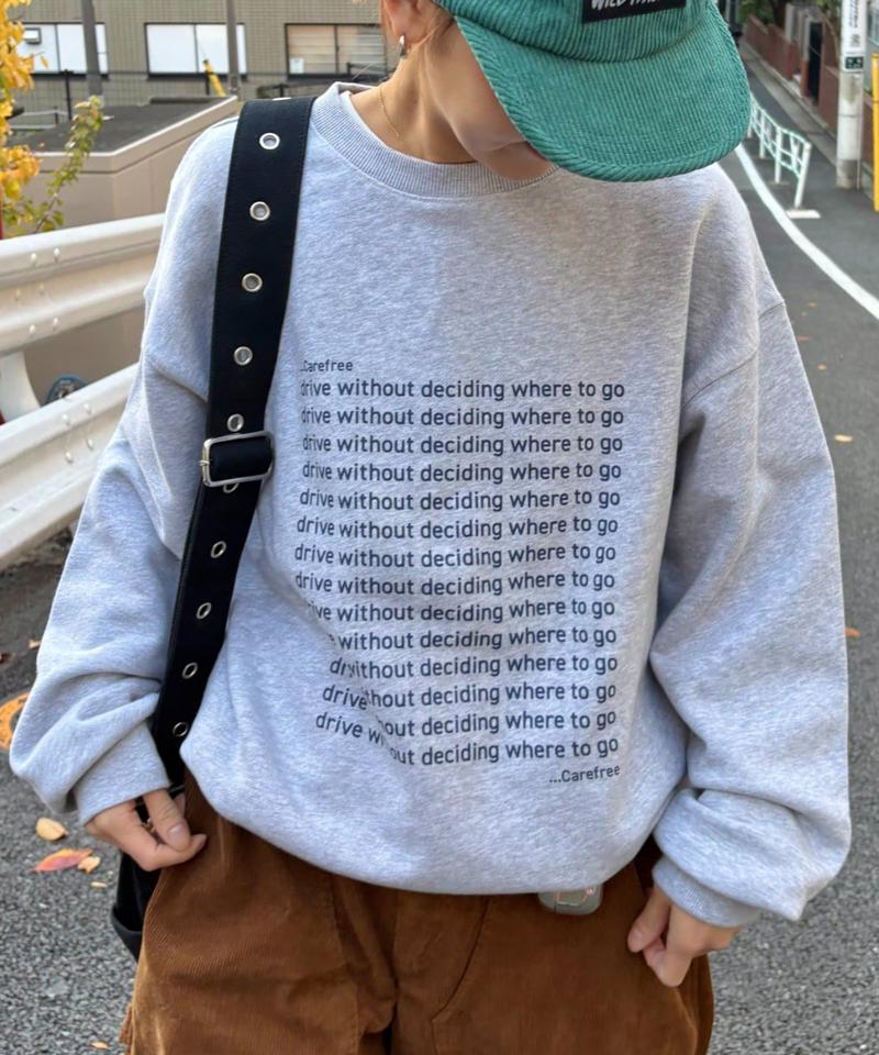 【WEB限定】【UNISEX】メッセージロゴ裏毛スウェット