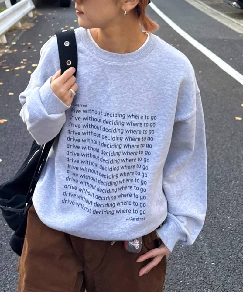 【WEB限定】【UNISEX】メッセージロゴ裏毛スウェット