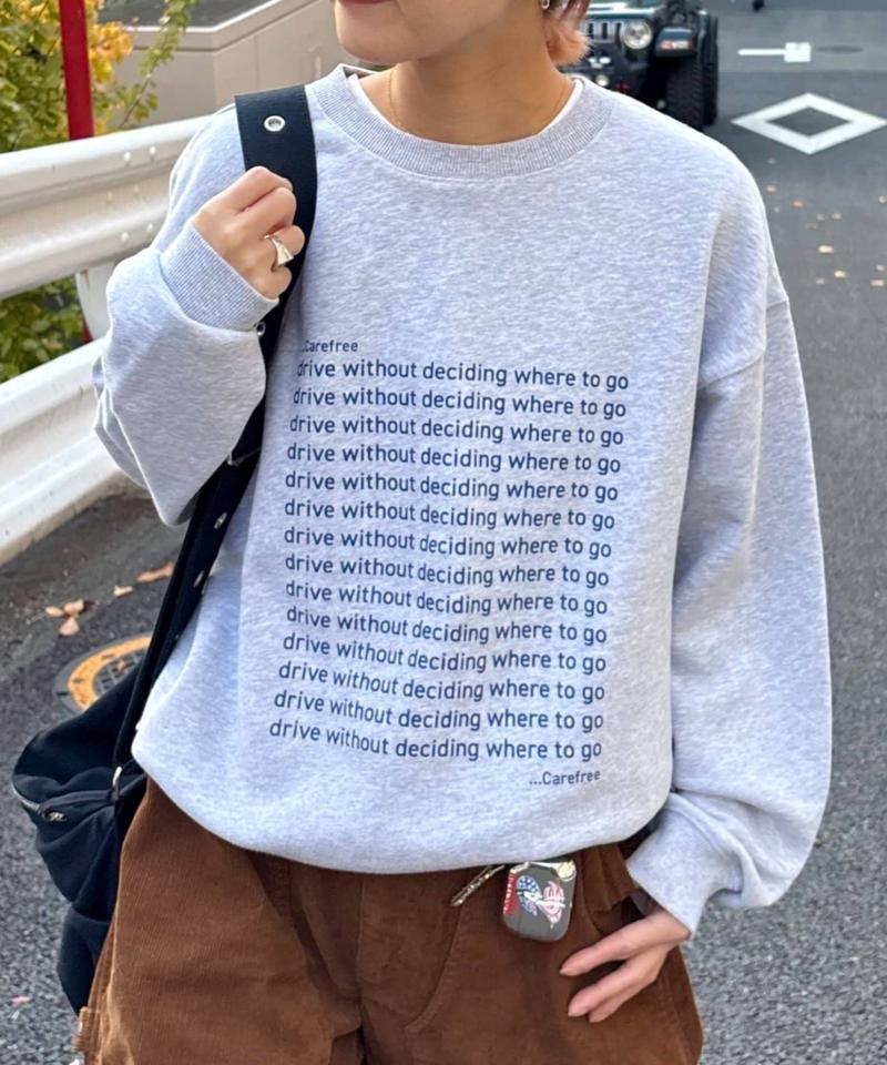 【WEB限定】【UNISEX】メッセージロゴ裏毛スウェット