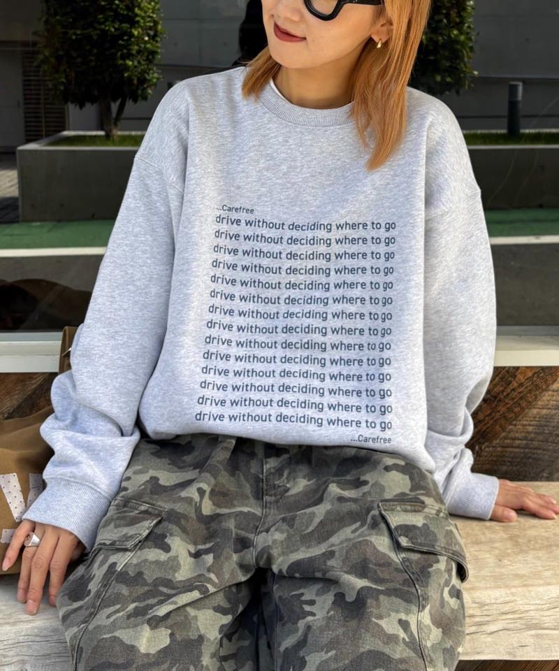 【WEB限定】【UNISEX】メッセージロゴ裏毛スウェット