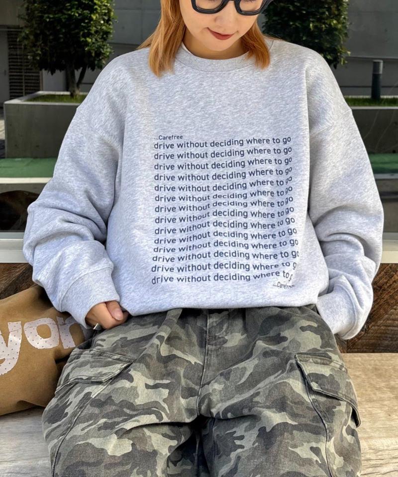 【WEB限定】【UNISEX】メッセージロゴ裏毛スウェット