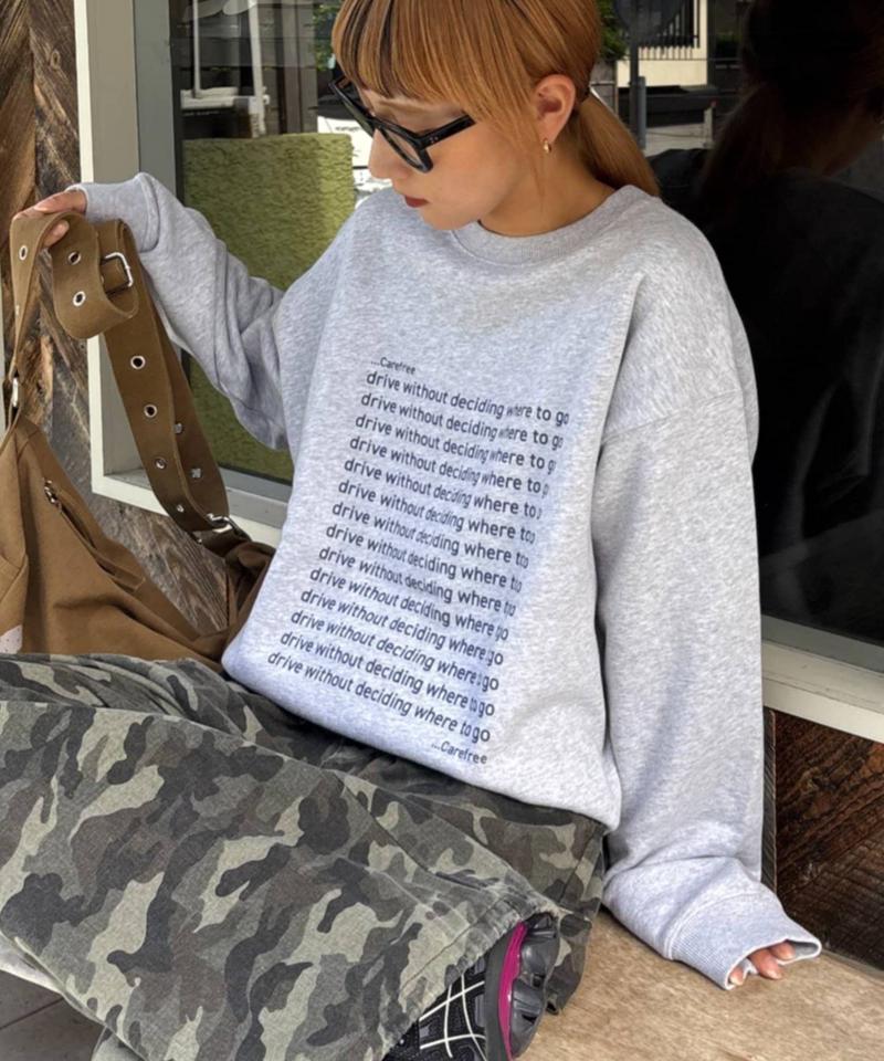 【WEB限定】【UNISEX】メッセージロゴ裏毛スウェット