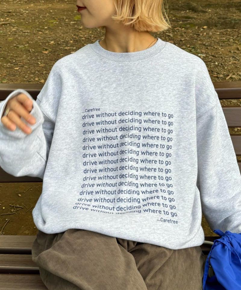 【WEB限定】【UNISEX】メッセージロゴ裏毛スウェット