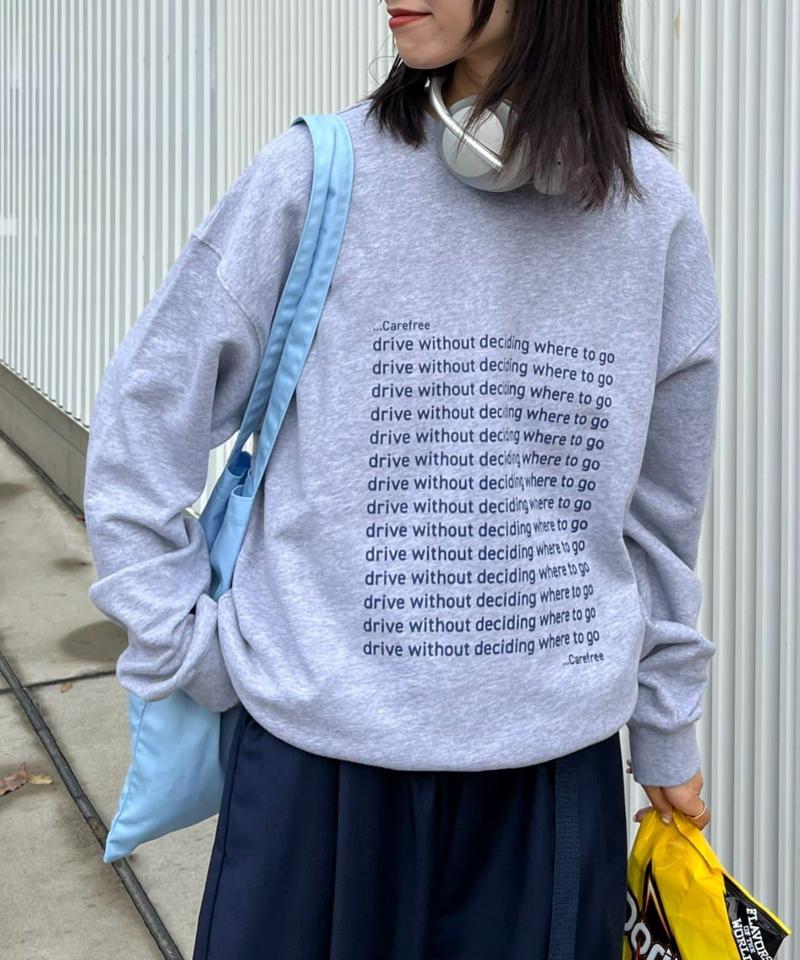 【WEB限定】【UNISEX】メッセージロゴ裏毛スウェット