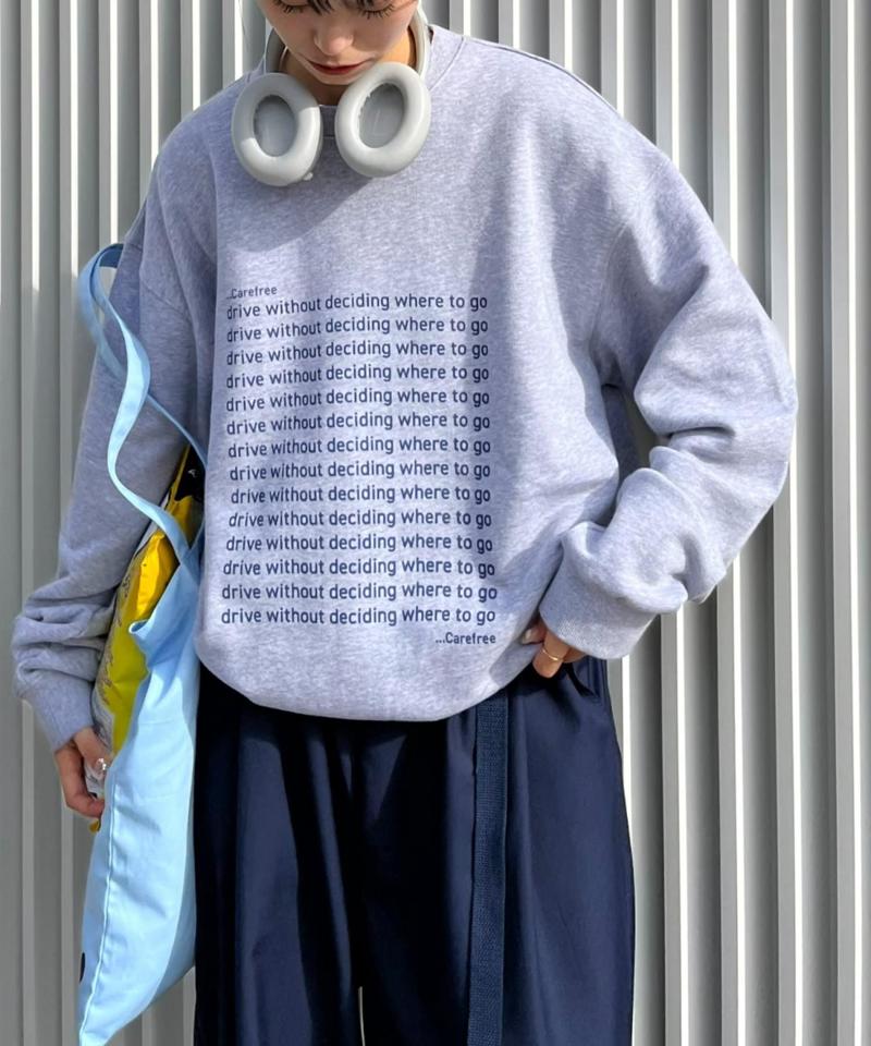 【WEB限定】【UNISEX】メッセージロゴ裏毛スウェット