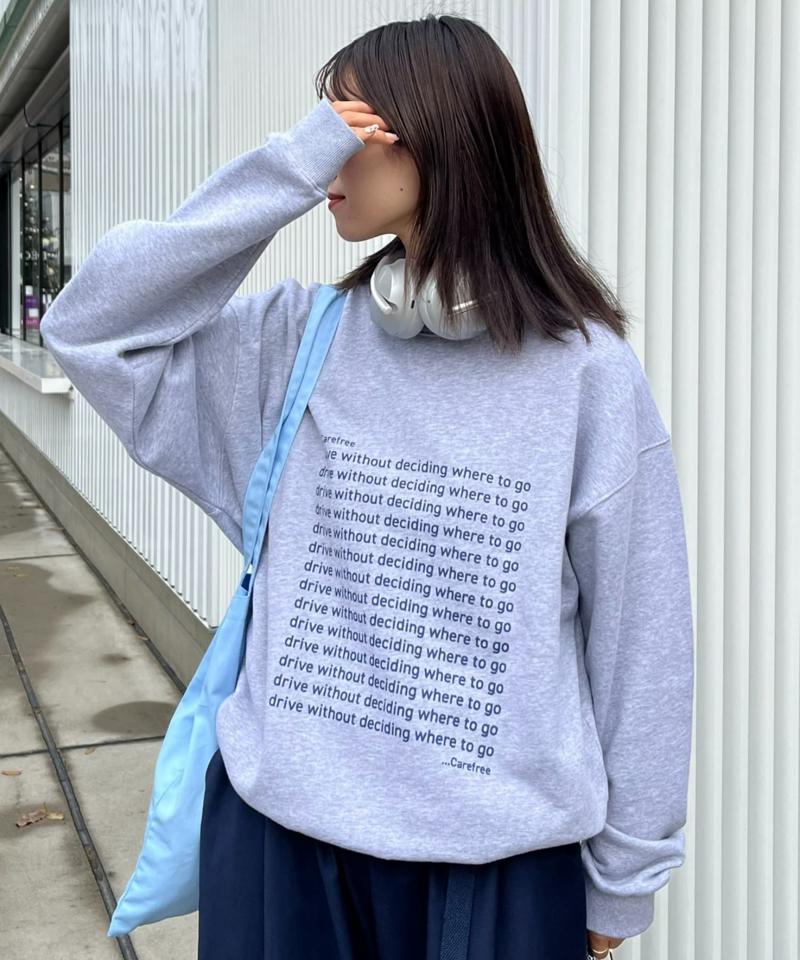 【WEB限定】【UNISEX】メッセージロゴ裏毛スウェット