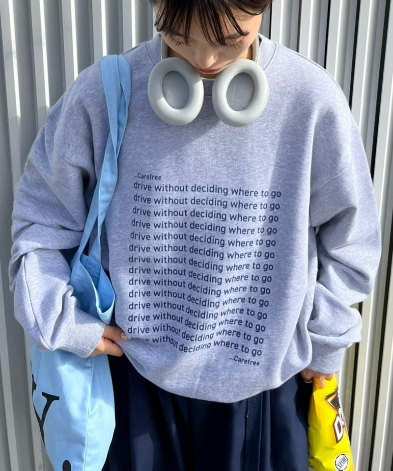 【WEB限定】【UNISEX】メッセージロゴ裏毛スウェット