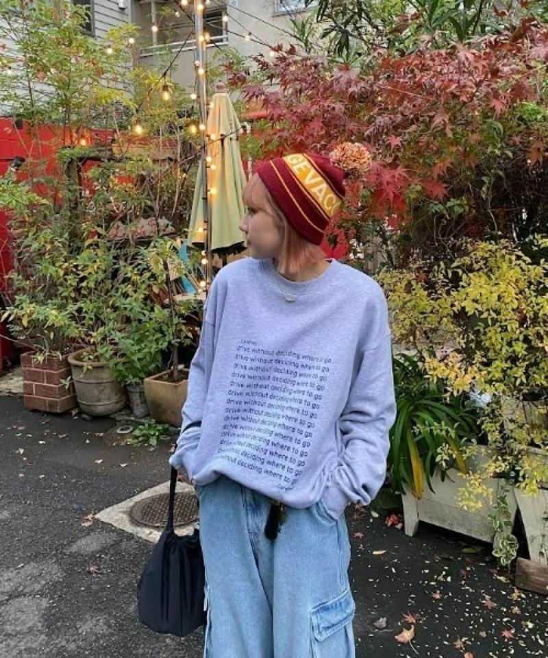 【WEB限定】【UNISEX】メッセージロゴ裏毛スウェット