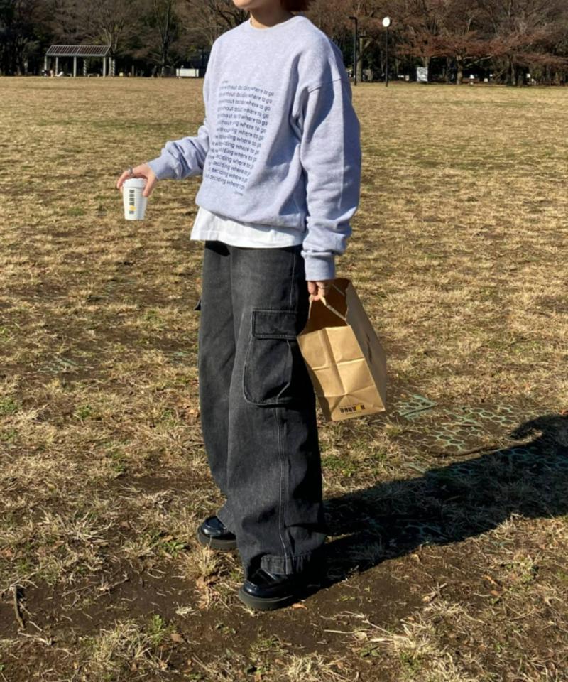 【WEB限定】【UNISEX】メッセージロゴ裏毛スウェット