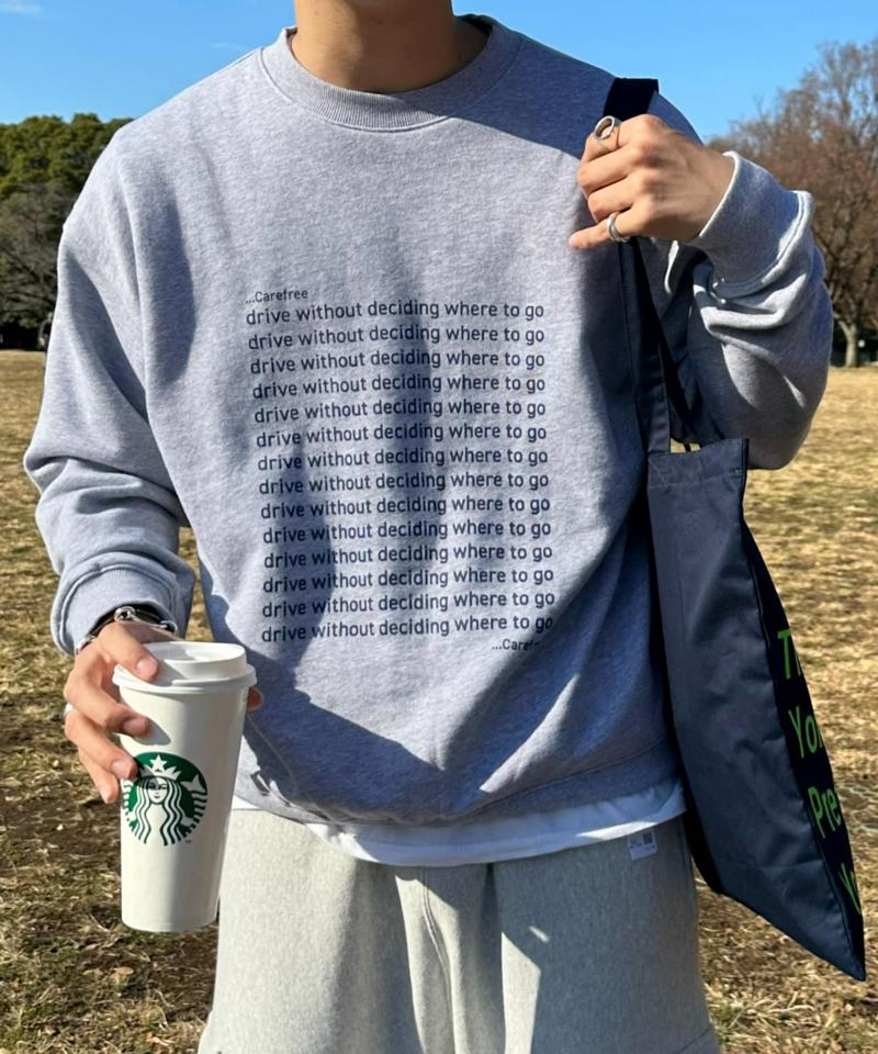 【WEB限定】【UNISEX】メッセージロゴ裏毛スウェット