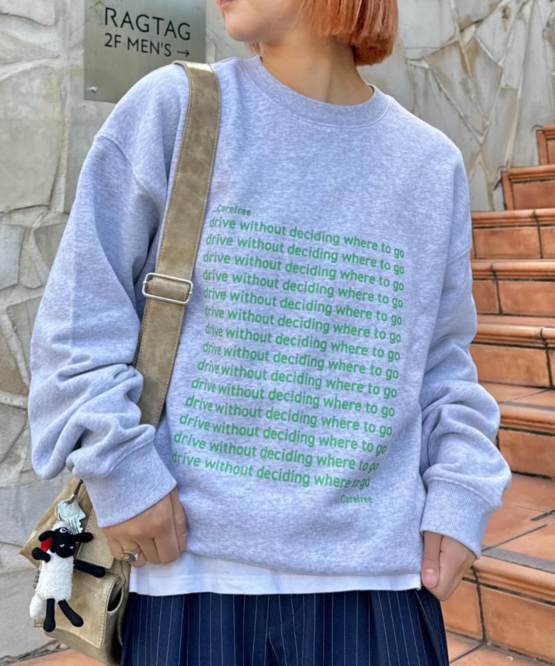 【WEB限定】【UNISEX】メッセージロゴ裏毛スウェット