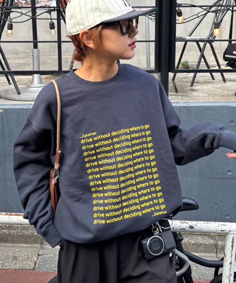 【WEB限定】【UNISEX】メッセージロゴ裏毛スウェット