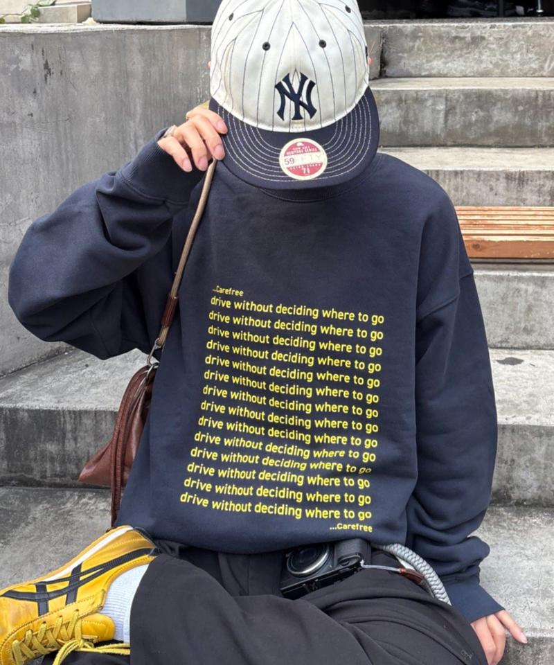 【WEB限定】【UNISEX】メッセージロゴ裏毛スウェット