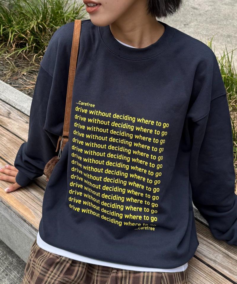 【WEB限定】【UNISEX】メッセージロゴ裏毛スウェット