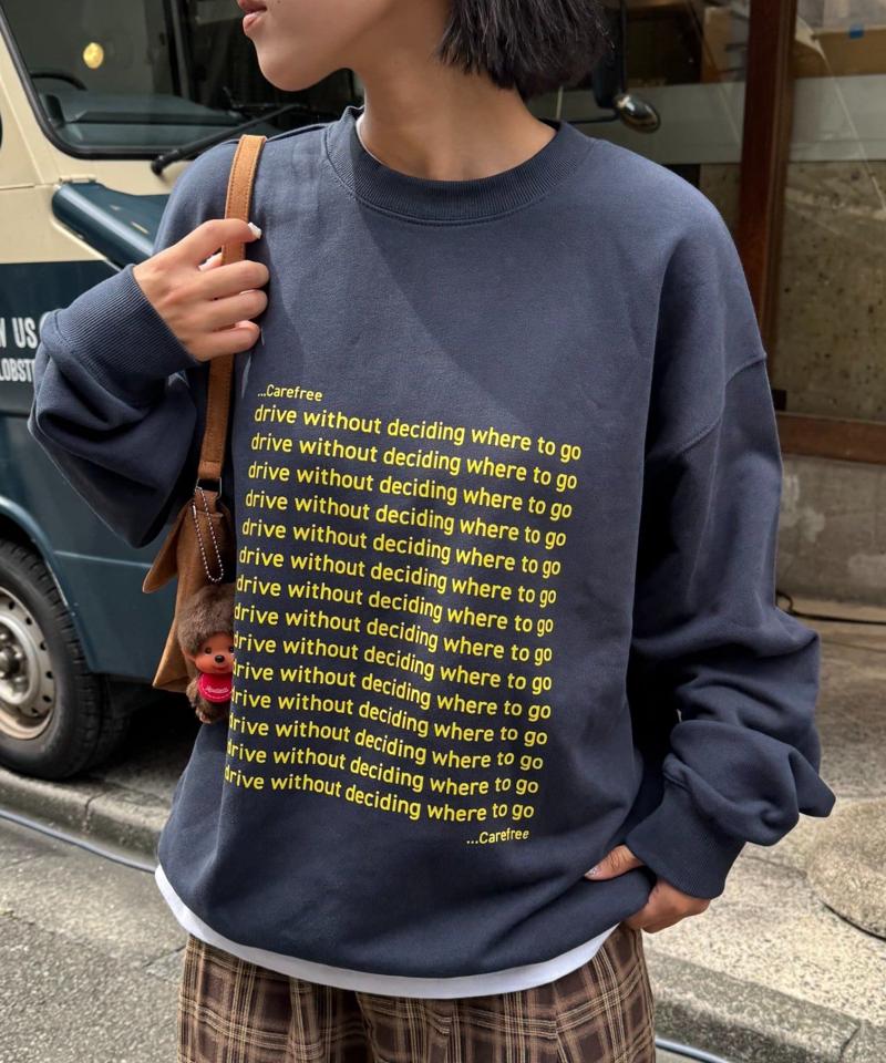 【WEB限定】【UNISEX】メッセージロゴ裏毛スウェット