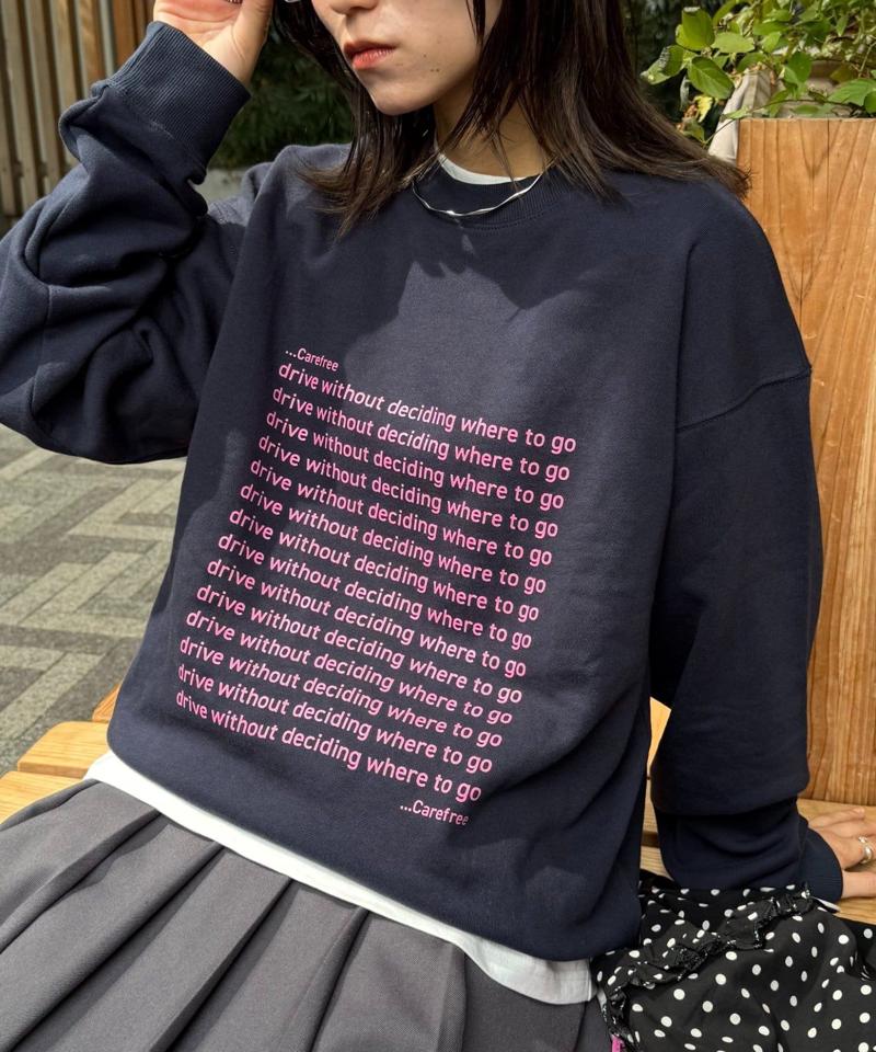 【WEB限定】【UNISEX】メッセージロゴ裏毛スウェット