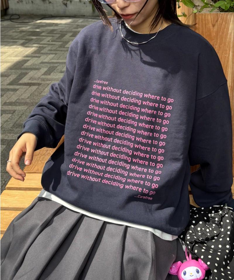 【WEB限定】【UNISEX】メッセージロゴ裏毛スウェット