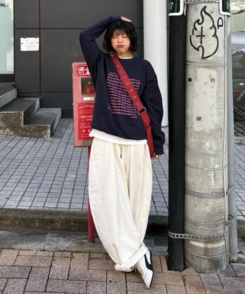 【WEB限定】【UNISEX】メッセージロゴ裏毛スウェット