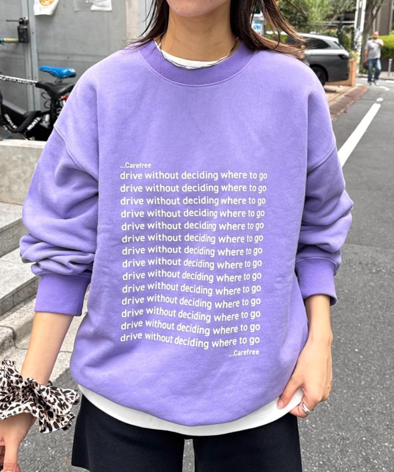 【WEB限定】【UNISEX】メッセージロゴ裏毛スウェット