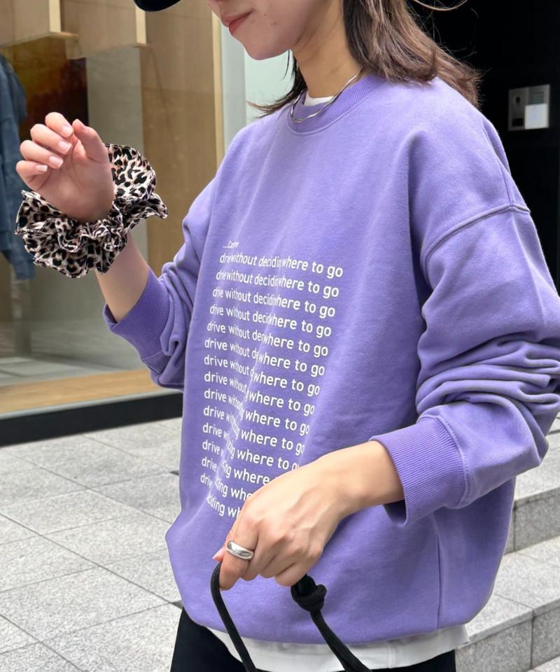 【WEB限定】【UNISEX】メッセージロゴ裏毛スウェット