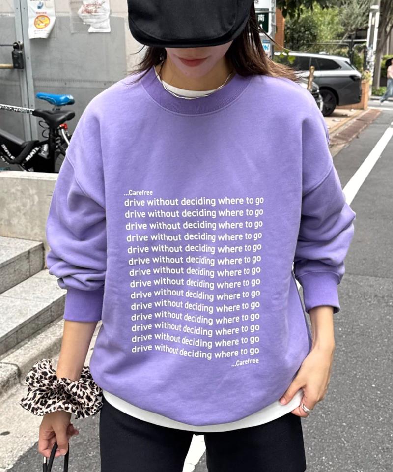 【WEB限定】【UNISEX】メッセージロゴ裏毛スウェット