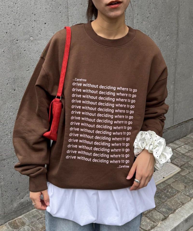 【WEB限定】【UNISEX】メッセージロゴ裏毛スウェット