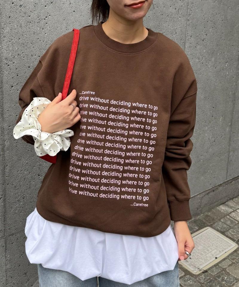 【WEB限定】【UNISEX】メッセージロゴ裏毛スウェット