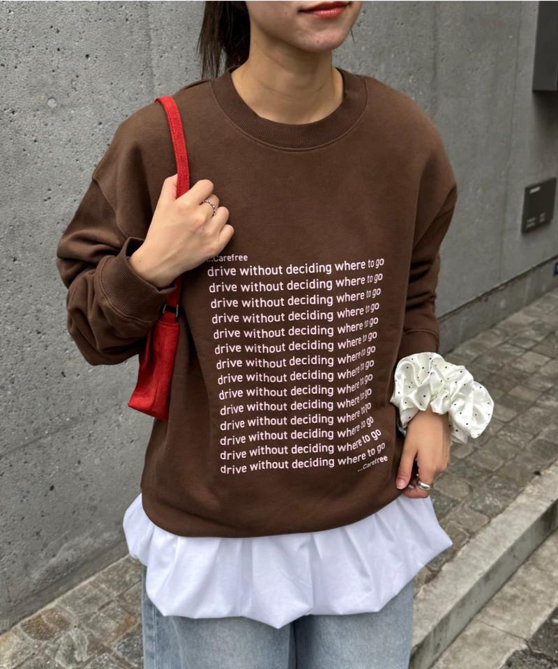 【WEB限定】【UNISEX】メッセージロゴ裏毛スウェット