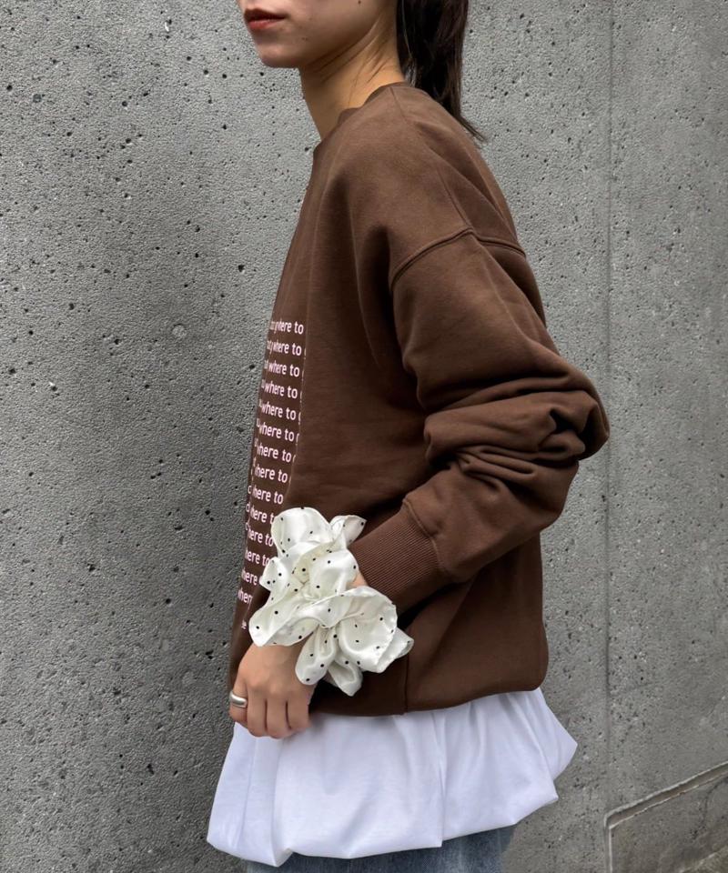 【WEB限定】【UNISEX】メッセージロゴ裏毛スウェット