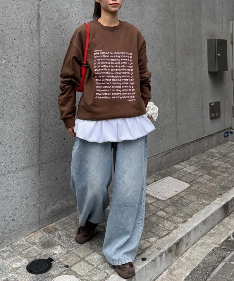 【WEB限定】【UNISEX】メッセージロゴ裏毛スウェット