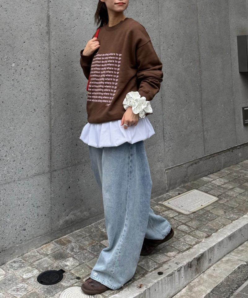 【WEB限定】【UNISEX】メッセージロゴ裏毛スウェット