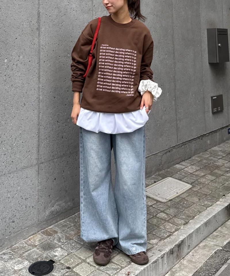 【WEB限定】【UNISEX】メッセージロゴ裏毛スウェット