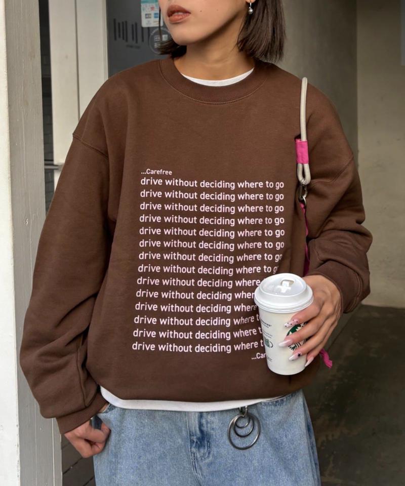 【WEB限定】【UNISEX】メッセージロゴ裏毛スウェット