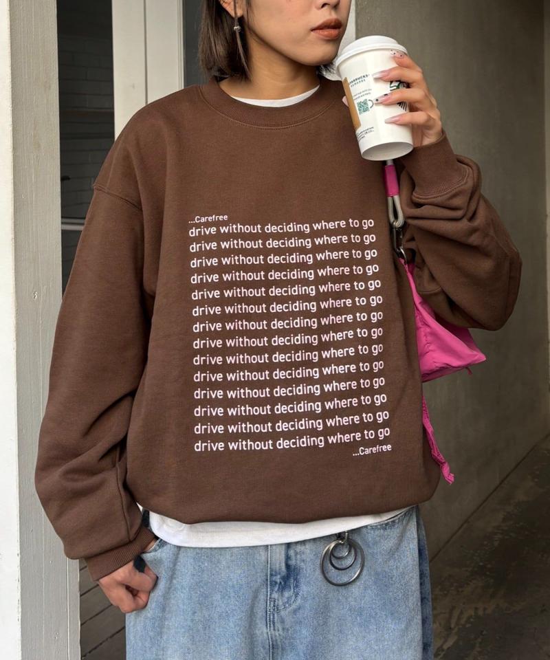 【WEB限定】【UNISEX】メッセージロゴ裏毛スウェット