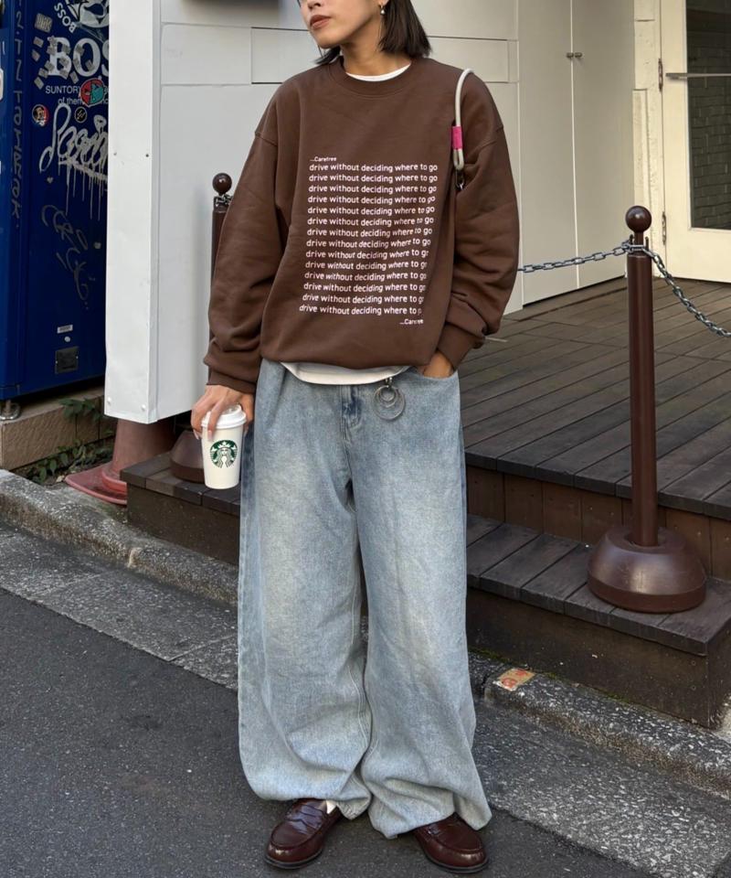 【WEB限定】【UNISEX】メッセージロゴ裏毛スウェット