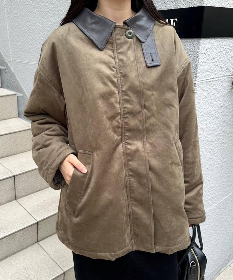 フェイクスエードミドルコート