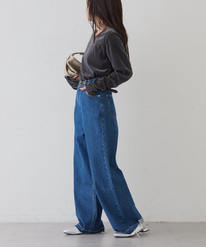 【WEB限定/今買って秋まで使える】シアーフロッキーベロア見えメロートップス